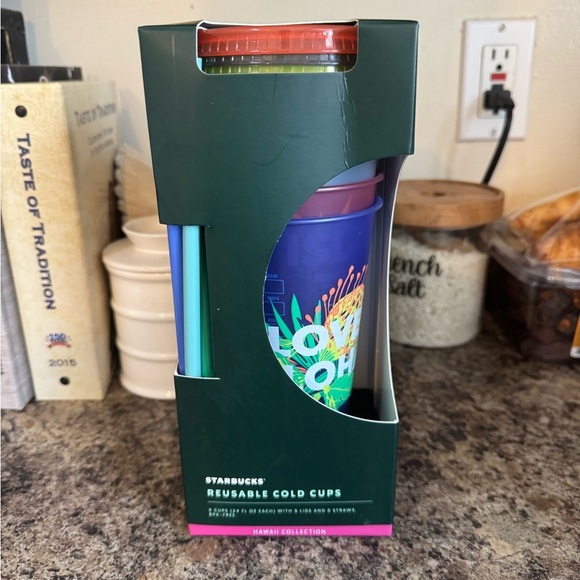 Starbucks Hawaii Collection - 24oz Reusable Cold Cups (5 Pack) New - Picture 1 of 5